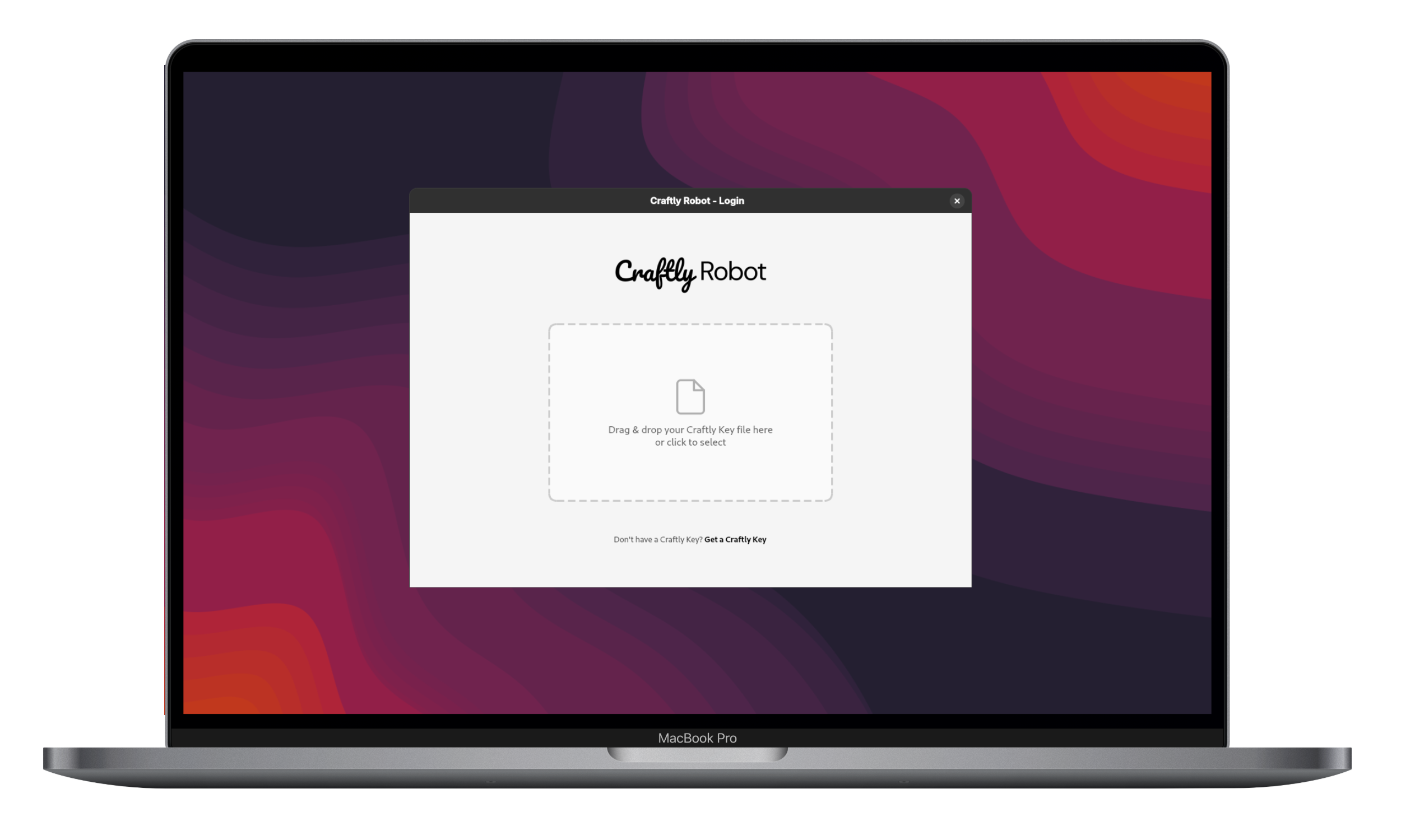 Craftly Robot software on a laptop
